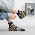 thumbnail image 2 of Fuzoiu Wolf Family Winter Wonderland Print Adult Socks, Crew Moisture-wicking Socks, Unisex Cushion Crew Socks,Casual Sports Ankle Socks, 2 of 7