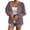 Purple #012, variant on Women's Zip Up Hooded Jacket Textured Long Sleeve Lightweight Cardigan Casual Loose Outerwear For Beach, Casual Outings 2XL