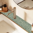 thumbnail image 2 of Yayeee Faucet Mat for Kitchen Sink 14.7" Diatomite Long Splash Guard Pad, Retro Green Abstract, 2 of 7