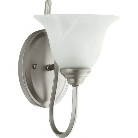 Quorum Lighting Spencer Glass Wall Sconce, 1 Light, Classic Nickel