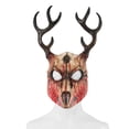 thumbnail image 3 of Antler Halloween Mask with Detachable Hornsfor Halloween Party Cosplay Costume Reindeer Deer Head Masquerade Full Face for Party Carnivals, 3 of 9