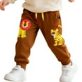 thumbnail image 3 of SJLDQY Toddler Boys Sweatpants Casual Sport Pant for Kids Straight Leg Cartoon Animal Embroidery Elastic Waist Cozy Soft Athletic Trousers for Children, 3 of 9
