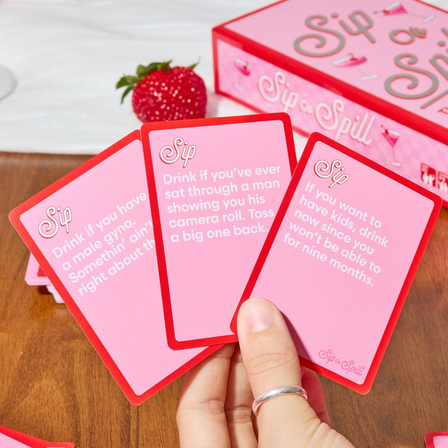 Sip or Spill — The Girl's Night Adult Party Drinking Game by Relatable, The Ultimate Bachelorette Party Game