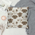thumbnail image 2 of Orinice Elephants Pattern Brown Spots Graphic Decorative Cushion Throw Pillow Cover for Home Couch Living Room Bed Sofa Zipper Closure 1PC 18x18in, 2 of 5