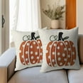 thumbnail image 6 of Fall Pumpkin Throw Pillow Cover 18x18 Inch Set of 2 Autumn Orange Pumpkin Outdoor Pillow Cases Polka Dot Beige Thanksgiving Farmhouse Square Cushion Covers for Sofa Couch Porch Patio Home Decor, 6 of 6