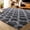 Dark Gray/White, variant on Softlife Fluffy Moroccan Kid Rug for Girl Room Super Soft for Bedroom Velvet Plush Carpets Shag Area Rugs for Living Room Decor,5' x 8',White/Black