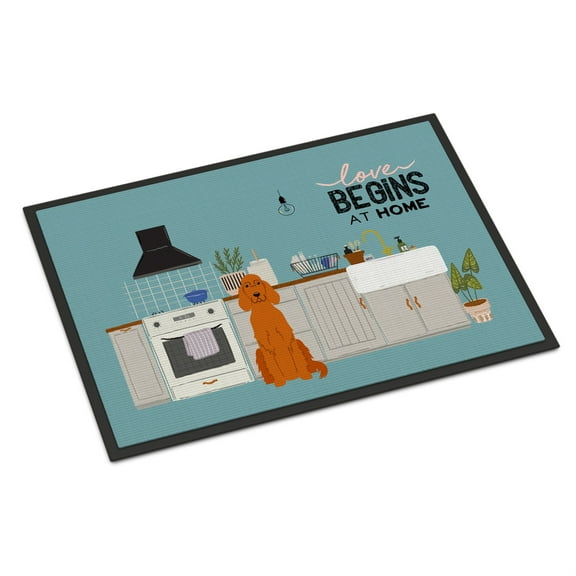 Irish Setter Kitchen Scene Indoor or Outdoor Mat 24x36 CK7768JMAT