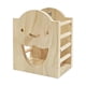 thumbnail image 1 of Comedero de heno de madera para conejos, contenedor de hierba para animales pequeños, dispensador de hierba de madera multifunción para ardillas., 1 of 9