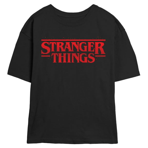 Netflix Juniors' Stranger Things 8 Bits Classic Gradient Logo T Shirt