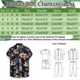 thumbnail image 3 of JLFKNG Mens T-Shirts Short Sleeve Shirts For Men Loose Lapel Printed Contrast Buttons Up Port Style Floral Shirt Top Comfy Summer Clothes, 3 of 8