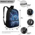 thumbnail image 4 of Yuyamidu Lightning Golf Ball Kids Backpack with Lunch Box, Water Bottle Sleeve, Pencil Case & Keychain, 17 inch Lightweight Sturdy Bookbag Set for Boys Ages 8-12, Elementary 3rd-6th Grade, 4 of 7