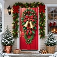 thumbnail image 6 of HomeKingdee Christmas Elf Wreath Greeting Banner New Year Photo Booth Backdrop Porch Xmas Door Hanging, 6 of 6