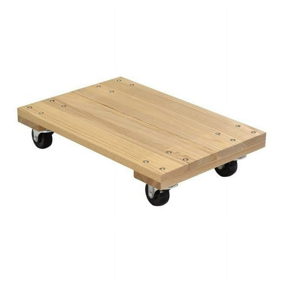 Vestil Manufacturing HDOS-1624-9-NM 16 x 24 in. Solid Deck Hardwood Dolly with Non-Marking Caster - 900 lbs