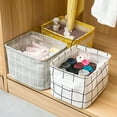 thumbnail image 2 of Foldable Desktop Underwear Storage Box Cosmetic Basket Stationery Container, 2 of 9