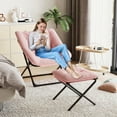 thumbnail image 3 of Danolapsi Comfy Chair, Oversized Faux Fur Foldable Lounge Chair for Adults, X-Large Saucer Chair with Sturdy Metal Frame, Plush Accent Chair for Bedroom, Living Room, Dorm, 3 of 8