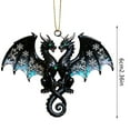 thumbnail image 3 of SLYNSHome Christmas Ornaments Dragon Shaped for Christmas Tree Decorations,Hanging Christmas Pendant for Xmas Tree Party Home Decor - Blue, 3 of 9