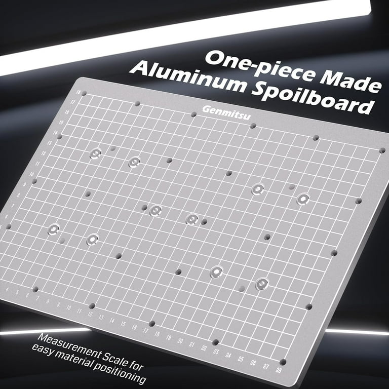 Genmitsu Spoilboard MDF Per CNC 3020 - 300x200x12mm, Griglia Centimetrata, Fori M6 - Foto 8