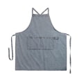 thumbnail image 1 of Delantal de lona gruesa ajustable con bolsillos grandes Delantal de cocina Delantal con pechera para Azul claro, 1 of 9