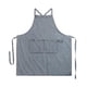 thumbnail image 1 of Delantal de lona gruesa ajustable con bolsillos grandes Delantal de cocina Delantal con pechera para Azul claro, 1 of 9