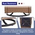 thumbnail image 3 of POCASSY 3 Piece Patio Set Outdoor Wicker Glider Rocking and Swivel Chairs with Cushions, 3 of 12