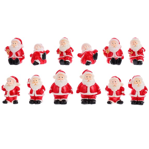 Homemaxs Resin Santa Miniature Figurines Claus Christmas Tiny Party Xmas
Decorations Craft Desktop Statue Xmas Decors Micro