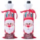thumbnail image 5 of Wosthever Nueva y adorable funda para botella de vino, dibujos animados de Navidad, muñeco de nieve, anciano, fiesta en casa, funda con cordón Herramientas y accesorios para hornear 1, 5 of 6