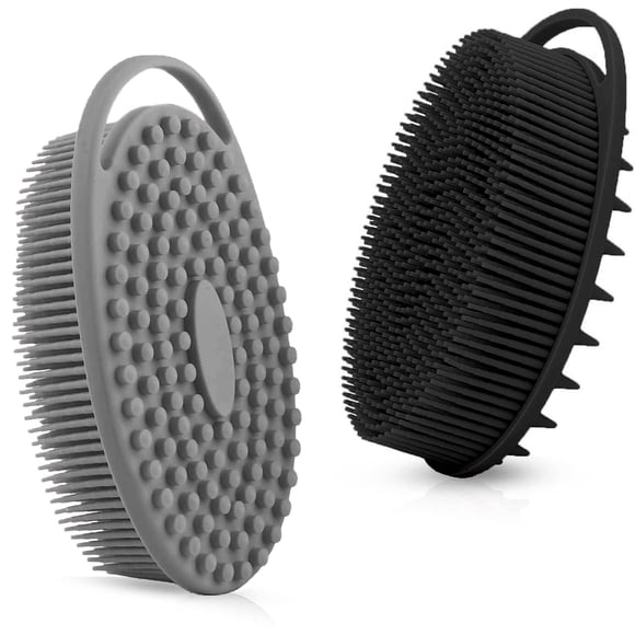 RamPula - Depurador corporal de silicona, lufa de silicona, limpieza de baño, esponja de ducha, guante, cepillo exfoliante corporal para cepillado húmedo o seco, más higiénico que la lufa tradicional