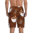 thumbnail image 3 of Bixox Men's Cute Sloths Bear Relaxing In Coffee Cup printed lightweight casual shorts, soft sleep shorts with pockets., 3 of 7