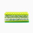 thumbnail image 2 of 7 Pieces Cotton Fabric Flower Print Colorful Quarters 25x25cm 7 Bundle SewingQuilting Crafting Mixed Style Patchwork Set Green, 2 of 6