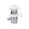 thumbnail image 2 of Raindrops 1Jgo Conjunto Para Desagüe De Lavabo Con Y Rebosadero Compatible Con Varios Tipos Plateado, 2 of 8