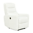 thumbnail image 2 of Bloomy 35.5" High-Back Power Recliner Motion Chair Chiffon White Boucle, 2 of 7