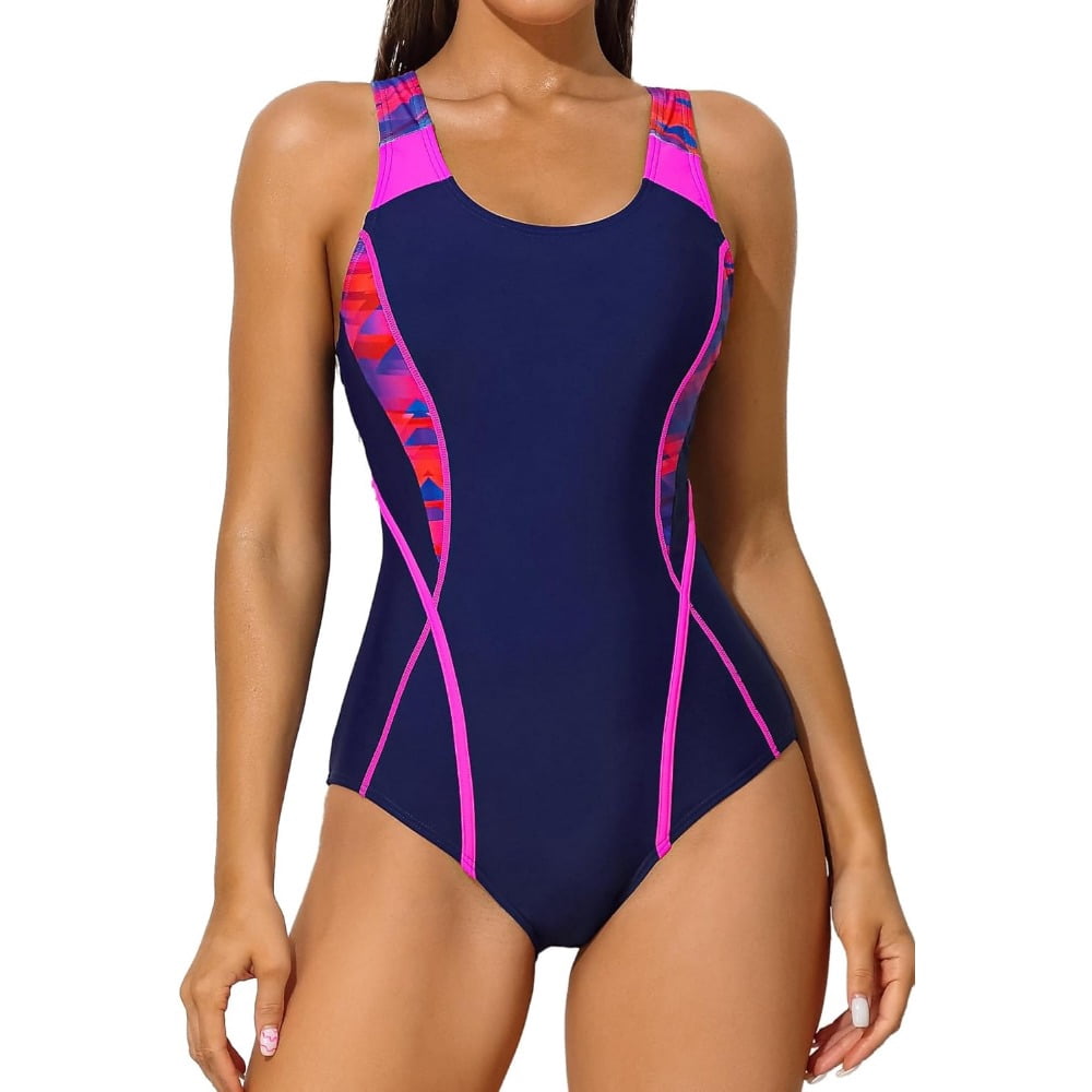 Beautyin Women One Piece Athletic Lap Swimming Competition Racing Swimsuit
