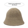 thumbnail image 2 of Gorro de invierno de punto para niñas, gorro de pescador para niños y niñas, gorro cálido unisex, circunferencia de aproximadamente 48-54 cm, color caqui, 2 of 7