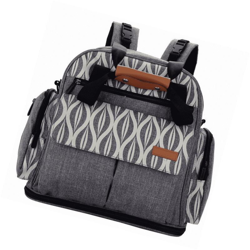 Lekebaby Lekebaby Expandable Diaper Bag Backpack Tote Messenger Bag