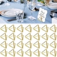 thumbnail image 3 of 100Pcs Table Card Holder Triangle Shape Card Stand Clip Mini Metal Photo Picture Table Number Holder Table Decoration for Wedding Anniversary Party Office Desk, 3 of 11