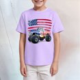 thumbnail image 2 of NIEWTR Boys Casual Crew Neck T-Shirts Short Sleeve Lightweight Cotton Tees Plush Soft Toddler Tops for Home Comfort（Purple,2-3 Years), 2 of 4