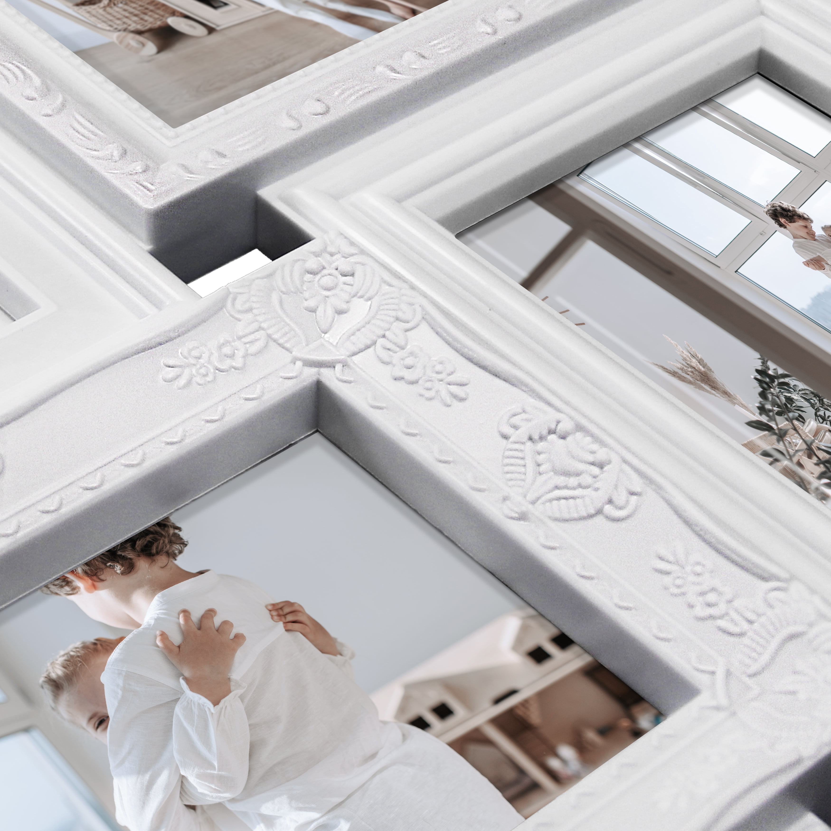 12 Opening Collage Photo Frame 6" x 4" Gallery Wall Hanging Picture Frame  White