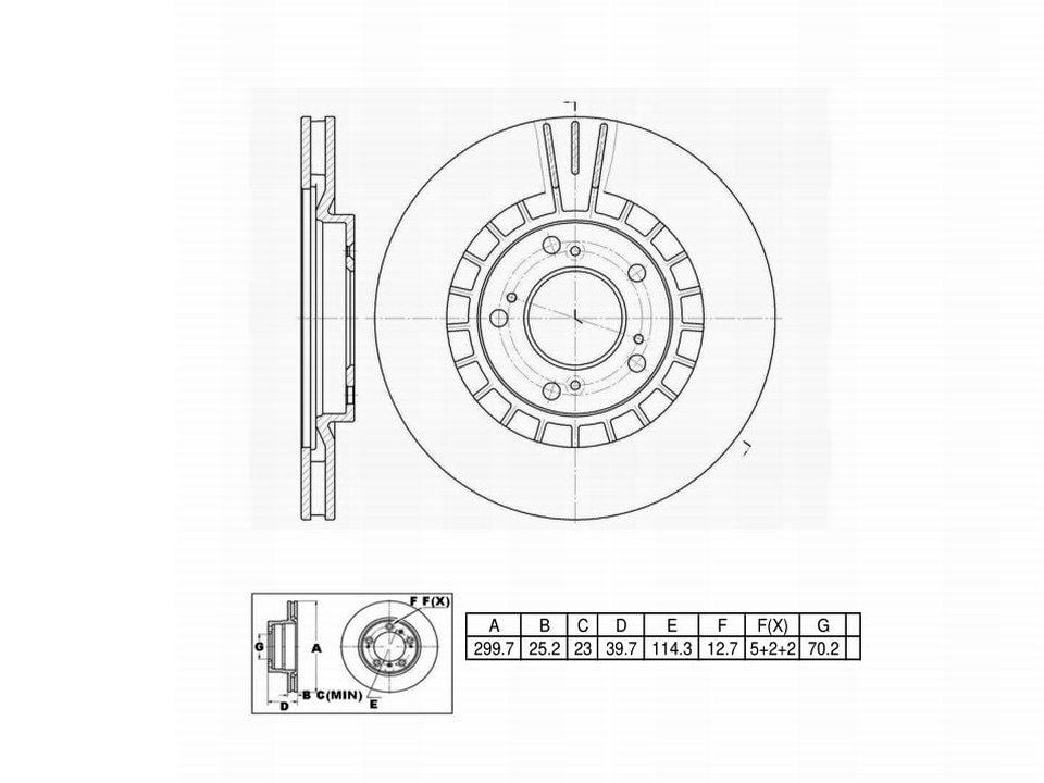 Winstop Brake Rotor, Front WS244257, Honda S2000 2009-2000