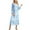 Blue, variant on Women Nightdress Autumn Winter Long-Sleeved Print Pajamas Casual Nightgown