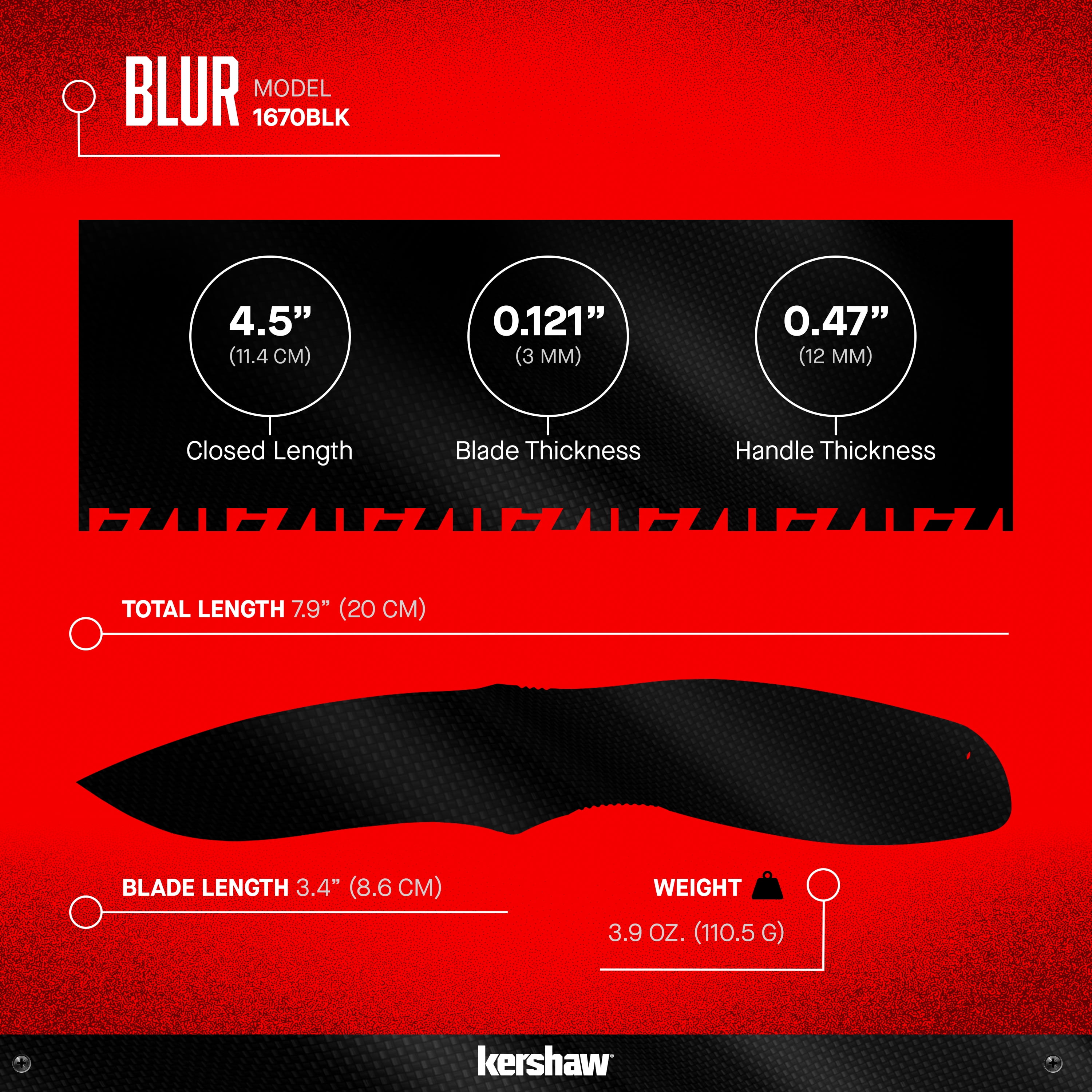 Kershaw Blur Black Pocketknife