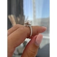 thumbnail image 5 of 3.00Ct Elongated Cushion Cut Lab-Grown Diamond Trilogy Engagement Ring, Pavé Band, 18K White Gold, 5 of 7