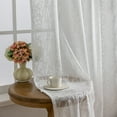 thumbnail image 2 of Sunyuer Lace Curtains for Bedroom Living-Room Wheat Embroidered Voile Drapes Light Filtering Wedding Lace Sheer Curtain Panels for Grommet Top, 2 Panels, 2 of 4