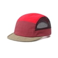 thumbnail image 2 of Lumtrix Mens 5 Panel Hats Uncrushable Foldable Baseball With Short Brim Women Color Block Mesh Running Hat Wine One Size, 2 of 3