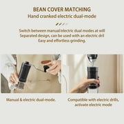 Hand Coffee Grinder, LHKLUK Adjustable Coffee Grinder, Textured ABS Body & Soda-Lime Glass, Ceramic Burr, Compact & Portable for Home/Outdoor/Cold Brew
