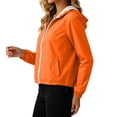 thumbnail image 5 of RQYYD Womens Running Jacket Zip Up Hooded Long Sleeve Lightweight Windbreaker with Pockets, 5 of 8