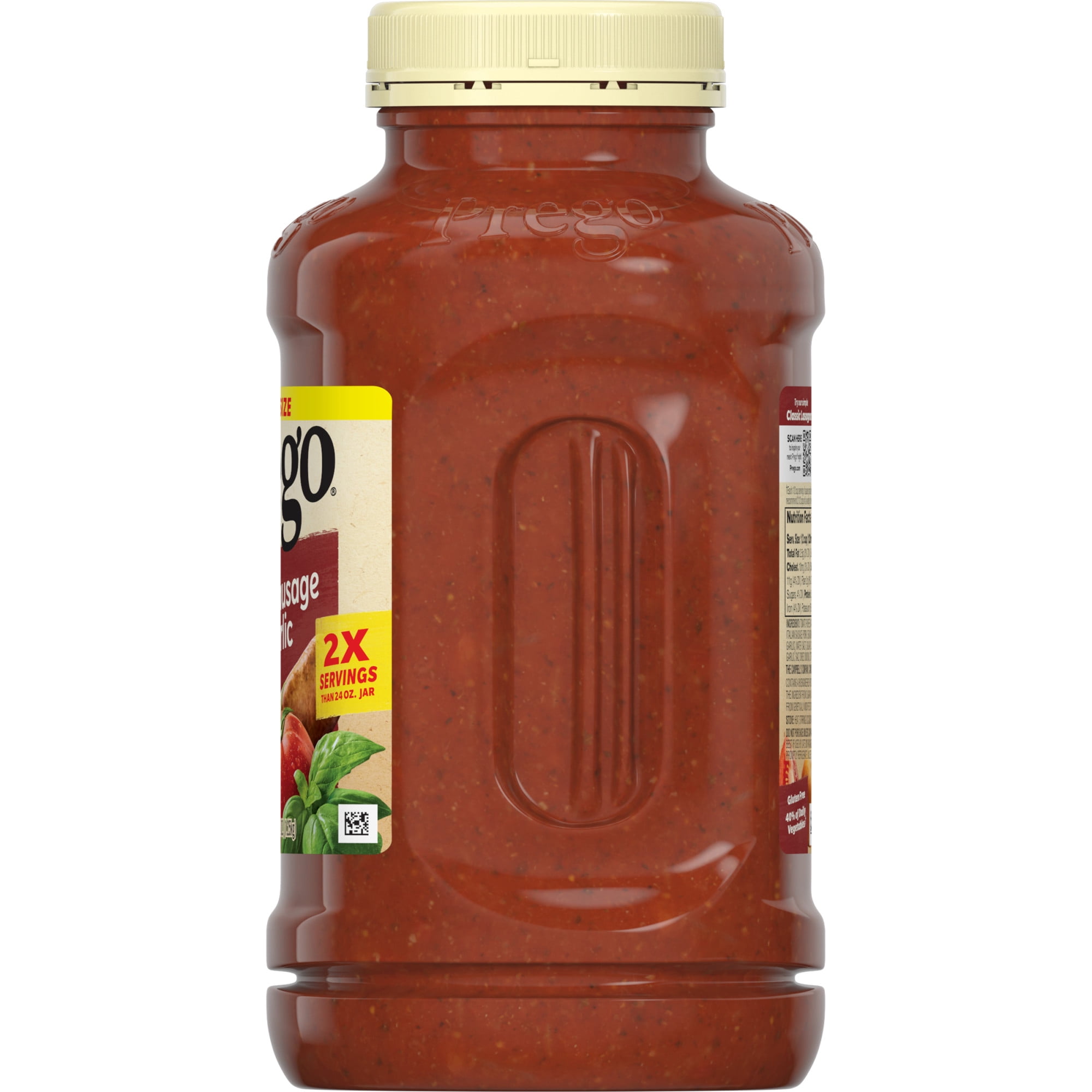(6 pack) Prego Italian Sausage and Garlic Meat Sauce, 44 oz Jar