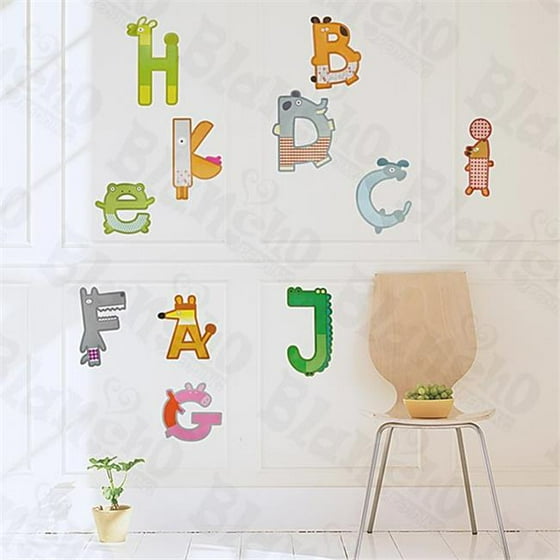 Hl 5868 Animal Letters Large Wall Decals Stickers Appliques Home Decor