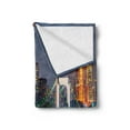 thumbnail image 2 of Landscape Soft Flannel Fleece Blanket, Tokyo Skyline with Tokyo Tower and Rainbow Bridge Tokyo Japan Night Scenery View, Cozy Plush for Indoor and Outdoor Use, 60" x 80", Green Navy, by Ambesonne, 2 of 5