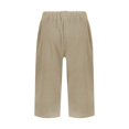 thumbnail image 7 of HKYNLAG Bermuda Shorts for Women Linen Shorts Knee Length Elastic Waist Long Shorts Casual Summer Shorts Petite Capri Pants Dressy Summer Beach Shorts with Pockets Khaki XL, 7 of 7
