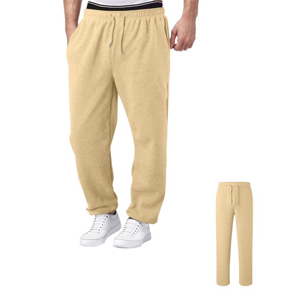 Tween Boys Sweatpants Kids Active Joggers Athletic with Pockets Adjustable Drawstring Trousers Boys Khaki SweatPants 11-12 Years